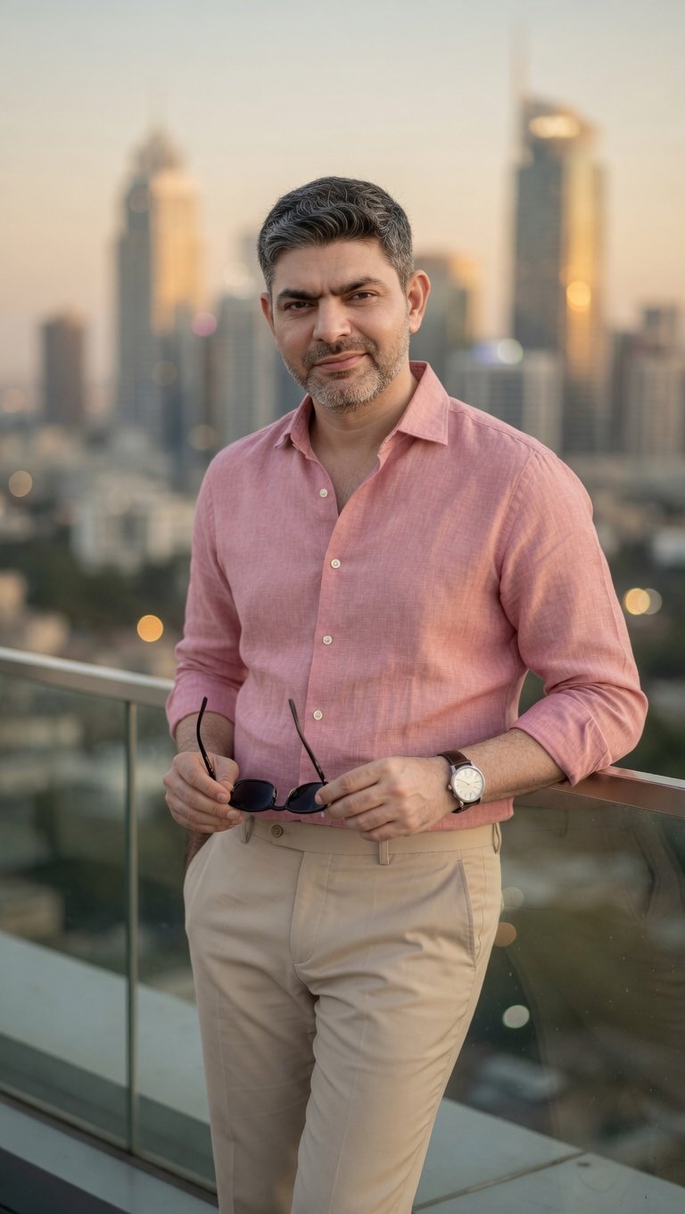 Soft pink shirt cool photo for man